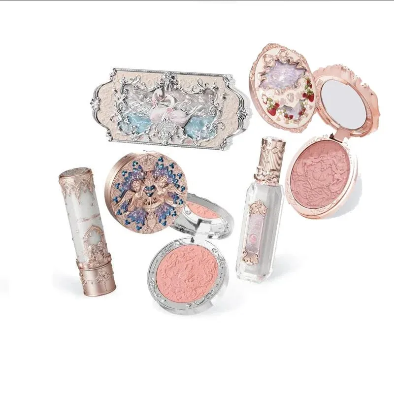 Flor sabe kit de maquiagem profissional completo presente conjunto sereia sombra anjo destaque cisne batom 5 peça conjunto