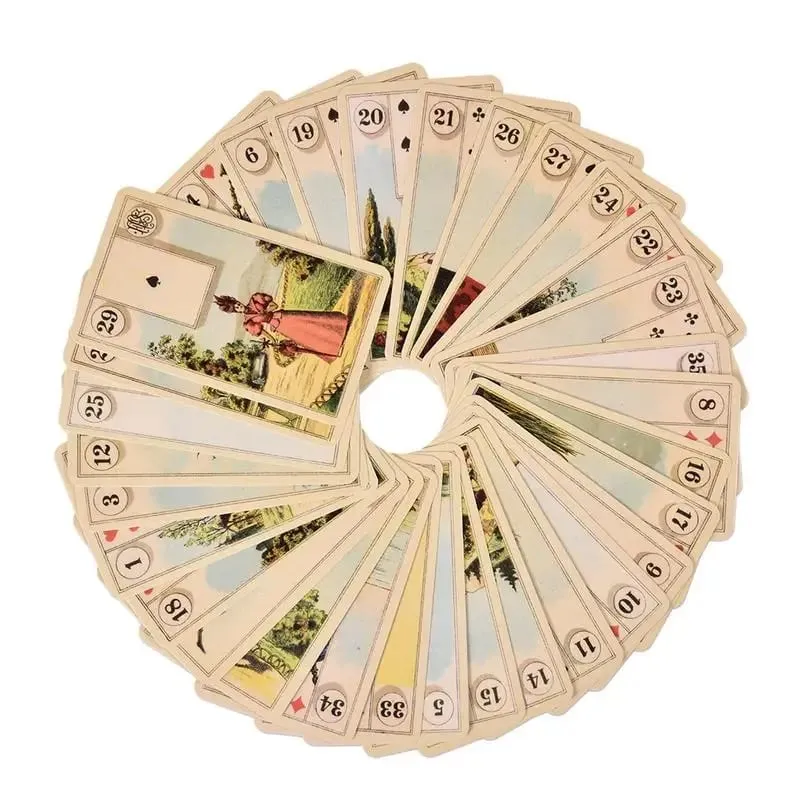 Grand Tableau Lenormand Tarot Ferramentas de Adivinhação Oracle Card 36pcs Party Tarot Card Board Game Tarot Fortune Telling Cards