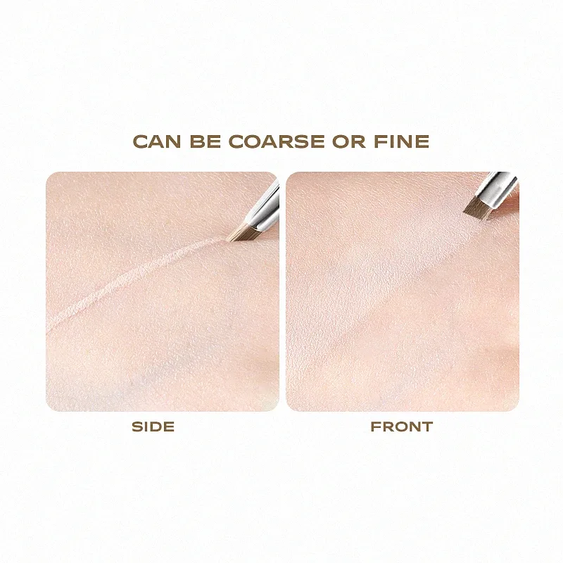 Pincel de maquiagem com lâmina de atualização, pincel ultrafino e plano para delineador de olhos, ferramenta de maquiagem para sobrancelha