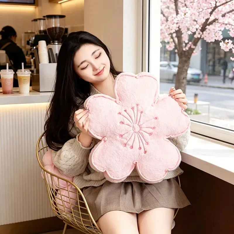 Flor de cerejeira travesseiro de pelúcia flor almofada de pelúcia squishy sofá almofada decoração para casa brinquedo tarde nap travesseiro presentes aniversário