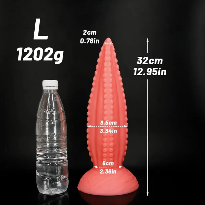 5 tamanhos grandes vibradores anal macio silicone longo butt plug monstro vibrador enorme rosa tentáculo vibrador masturbar brinquedos sexuais para mulheres homens