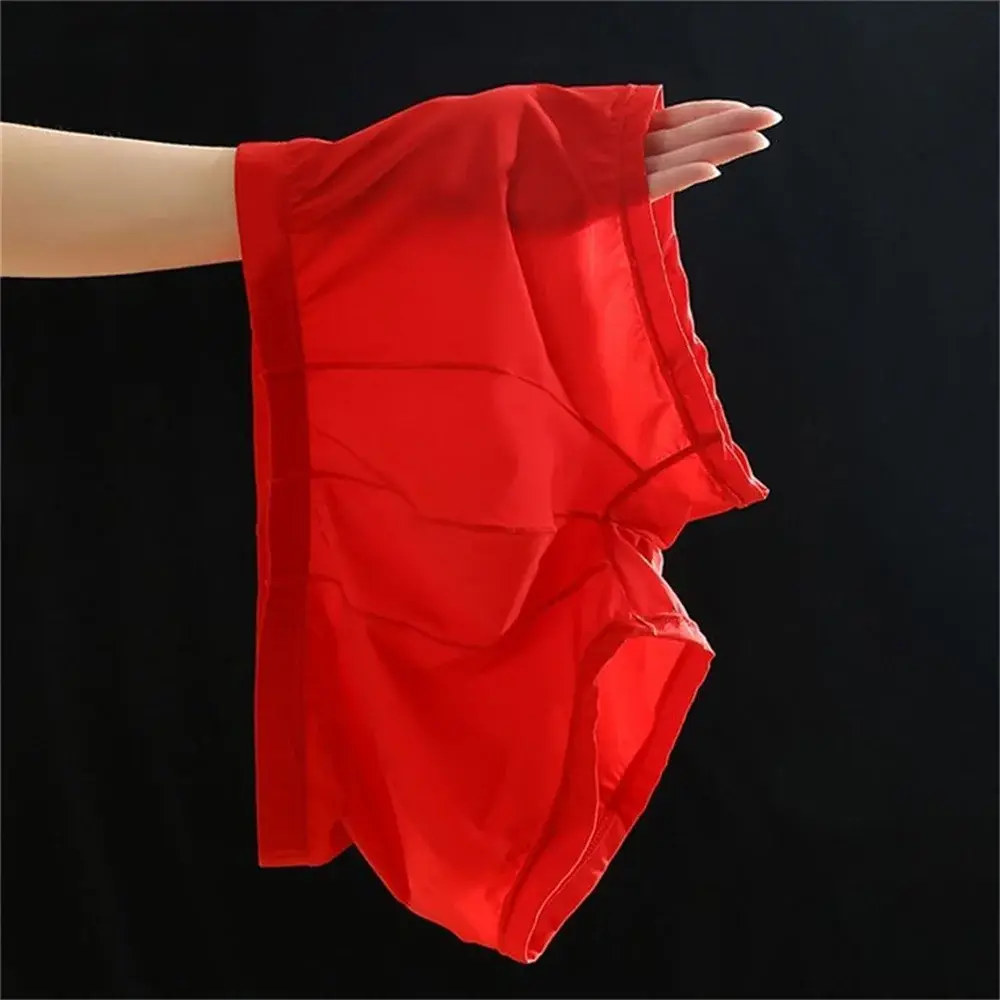 Cool Men's Ice Silk U Convex Underwear Summer Ultra-thin Transparent Boxer Shorts Sexy Male Trunks Plus Size M-XXL