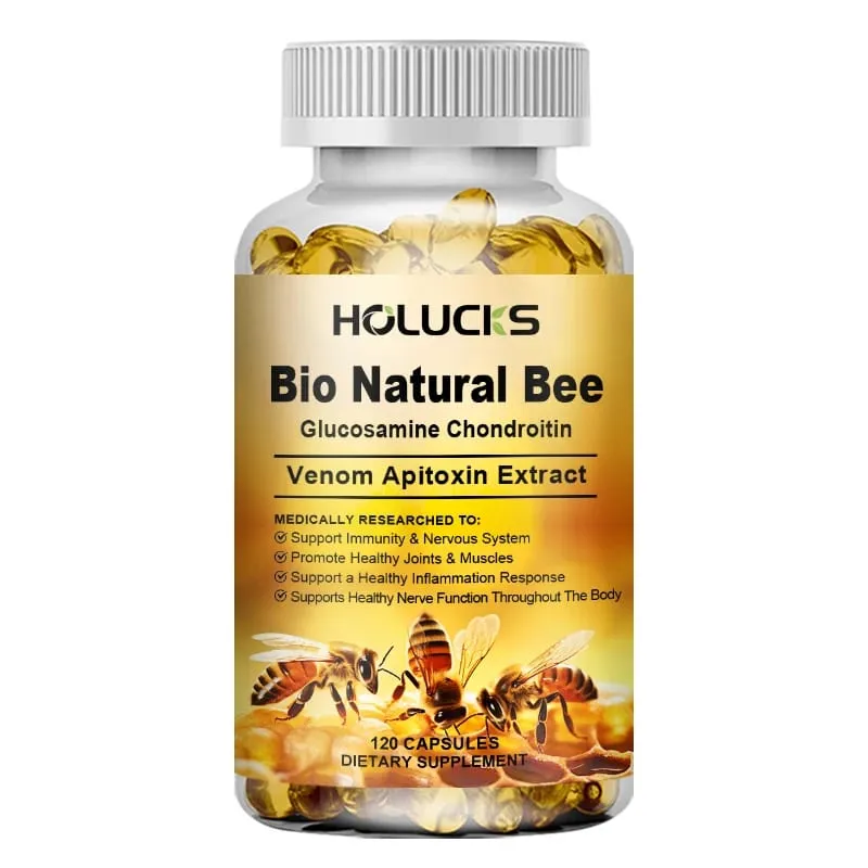 Suplemento Bio Natural de Abelha com Apitoxina e Glucosamina Suporta Função Nervosa Flexibilidade Alivia Rigidez Confiança