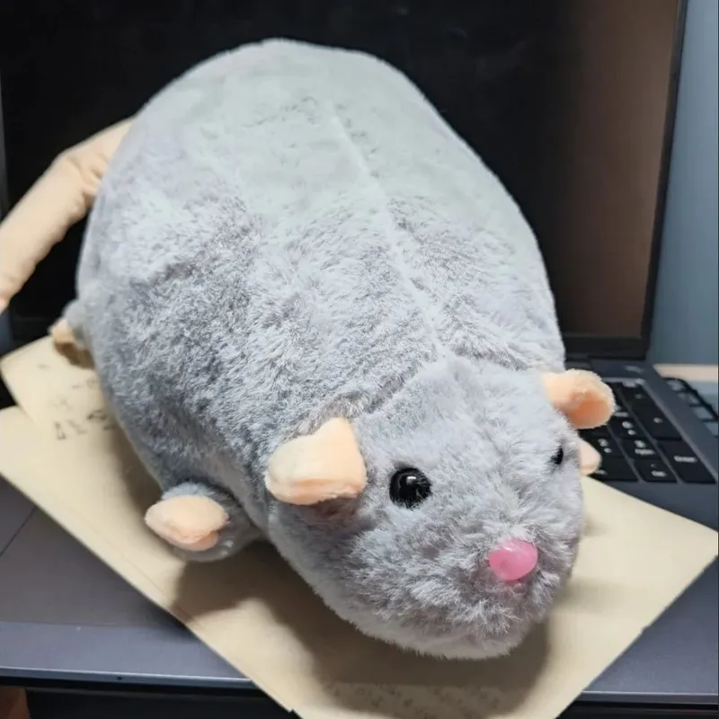 Cute Oversized Big Mouse Plush Pillow Simulation Cartoon Rat Doll 35/50/90cm Birthday Gift