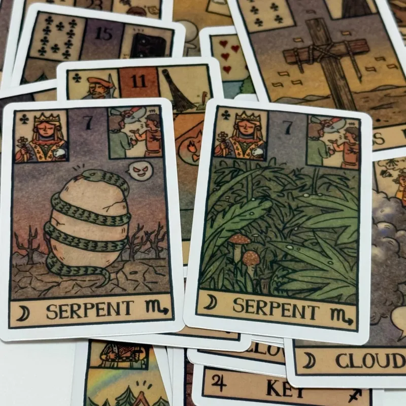 Cartões de oráculo Akashic Eye Lenormand 61 baralhos Cartões de oráculo ilustrados modernos