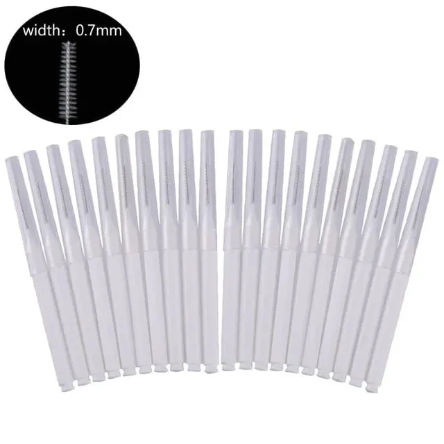 20 pçs mini escova de sobrancelha sobrancelha perm escova descartável sobrancelha levantamento escovas dobrável micro cílios escova aplicadores ferramentas de maquiagem — image 13