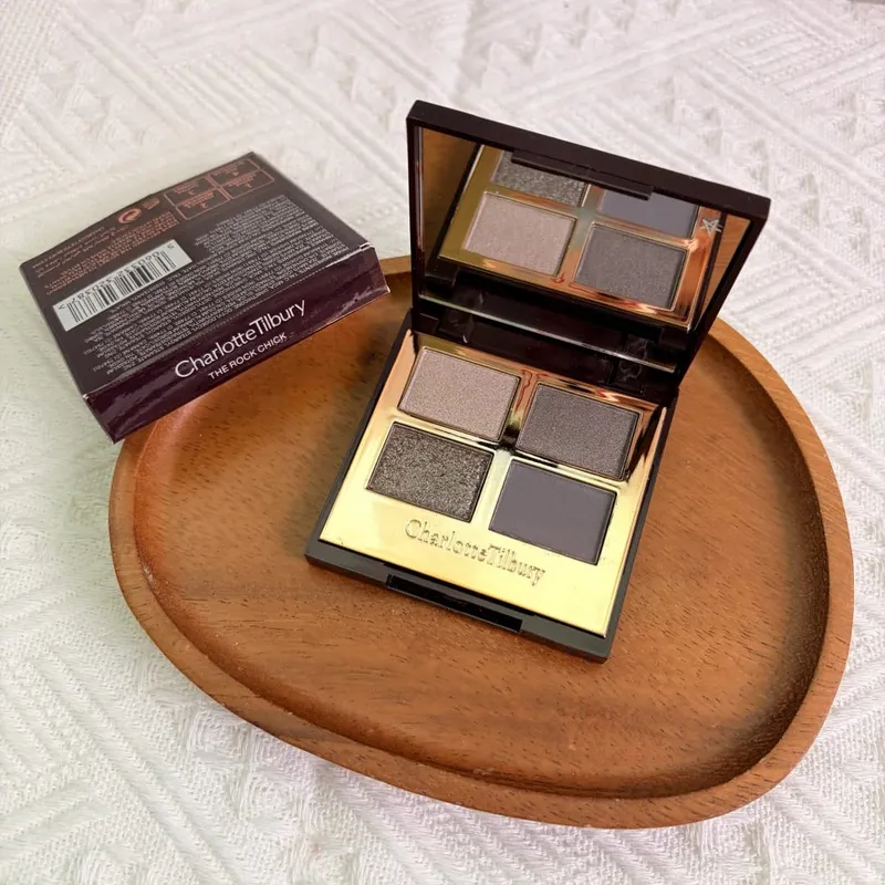 Charlotte Tilbury 4Pan Velvet&9Pan Silk Shimmer Eyeshadow&Cream Blush Dewy Long Lasting Buildable Blendable Natural Glow Makeup
