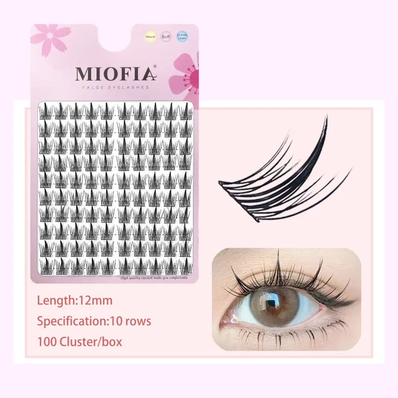 Cluster Lashes Natural Eyelash Extension Fluffy Fox Eye Lashes Mixed Tary Large Capacity Anime Lashes DIY Eyelash Cluster