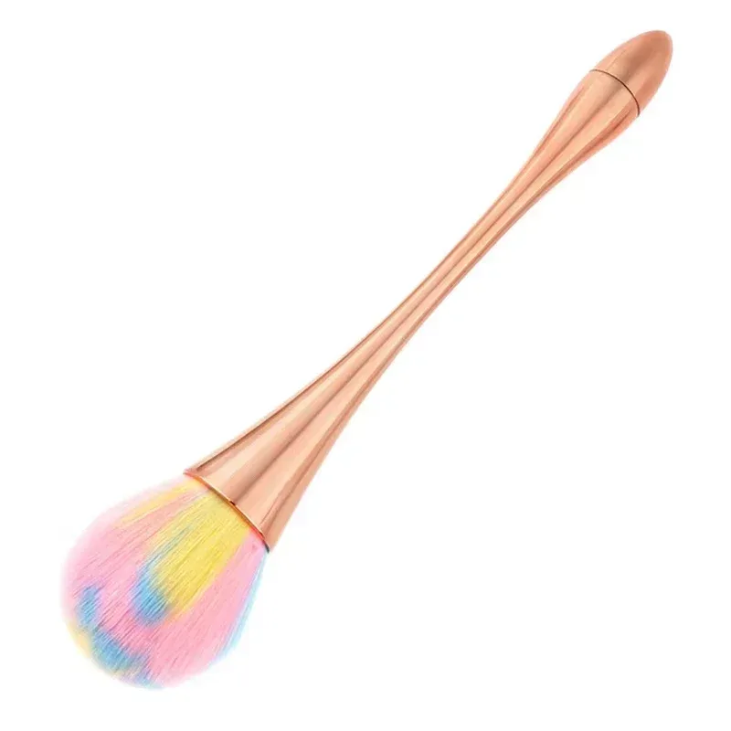 Pincéis de maquiagem profissional, pó de ouro rosado, blush, cabelo macio, limpador de pó grande para unhas, ferramenta de beleza cosmética para manicure