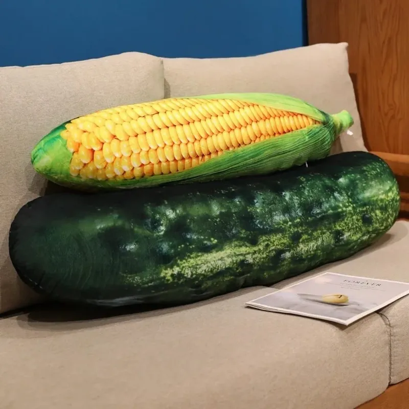 Kawaii macio vegetal travesseiro detalhes realistas simulação vegetal recheado criativo acento aconchegante vegetariano casa aconchegante