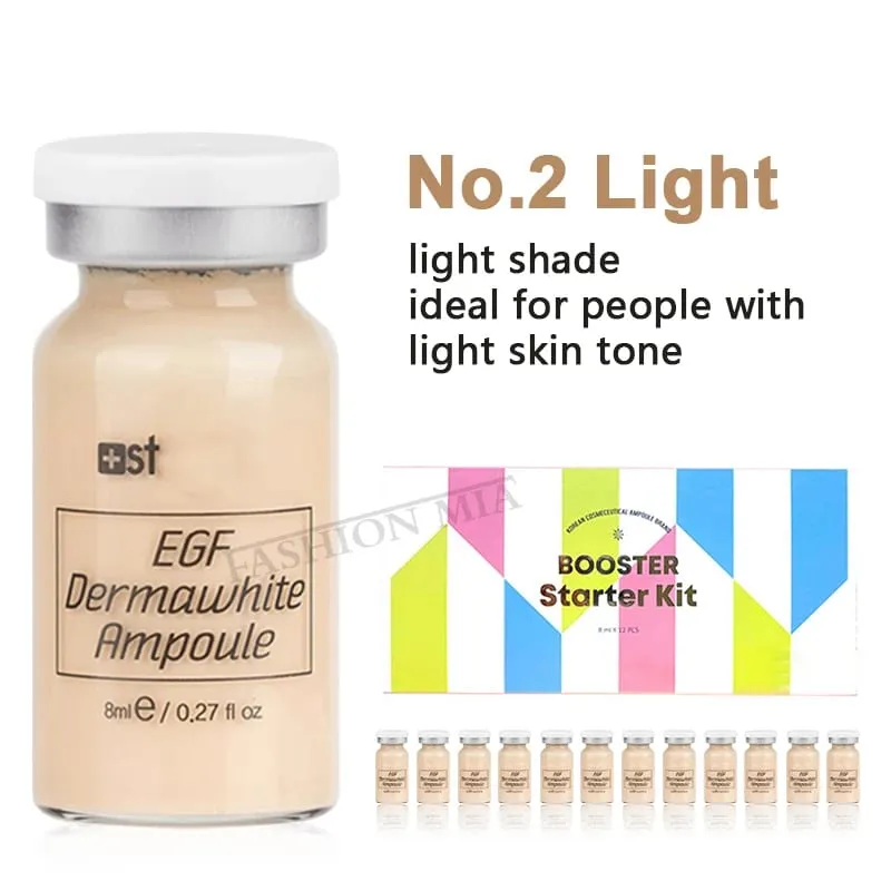 Coreia 8ml bb creme ampola iniciante starter kit rosto fundação salmão dna soro hidratar branqueamento cosméticos