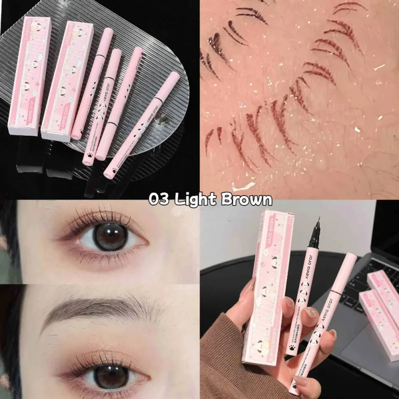 Quick-dry Eyeliner Pencil Makeup Lasting Smooth Ultra Thin Black Brown Matte Eye Liner Waterproof Liquid Eyeliner Pen Cosmetics
