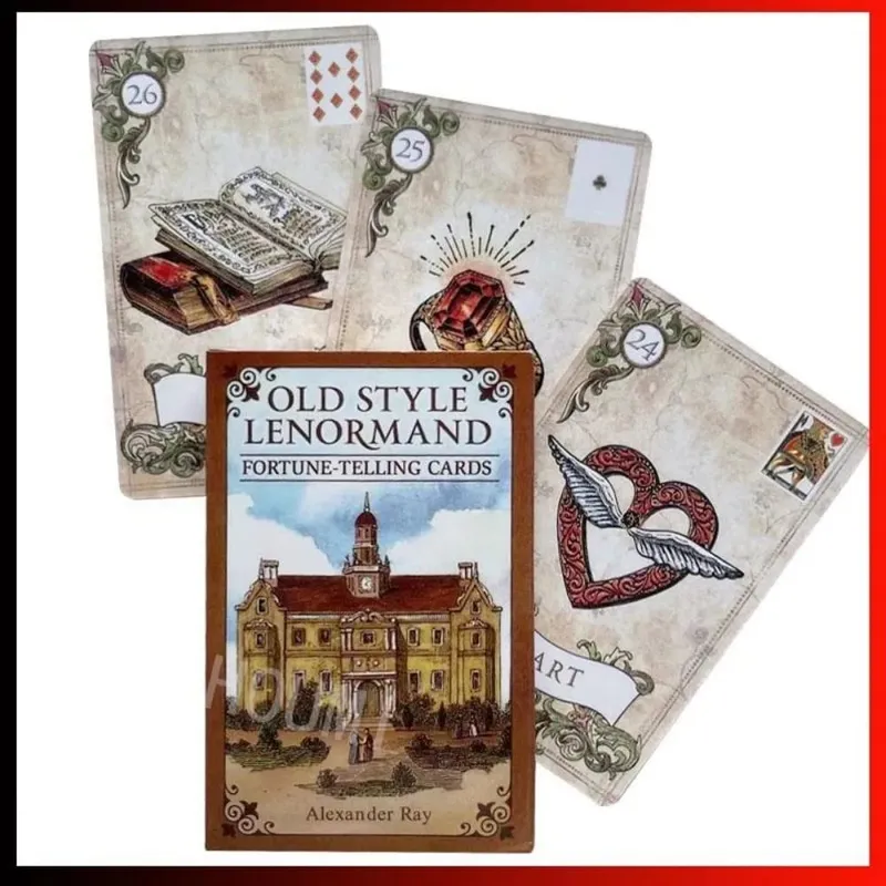 38 folhas versão em inglês estilo antigo Lenormand cartões de adivinhação 9*6cm