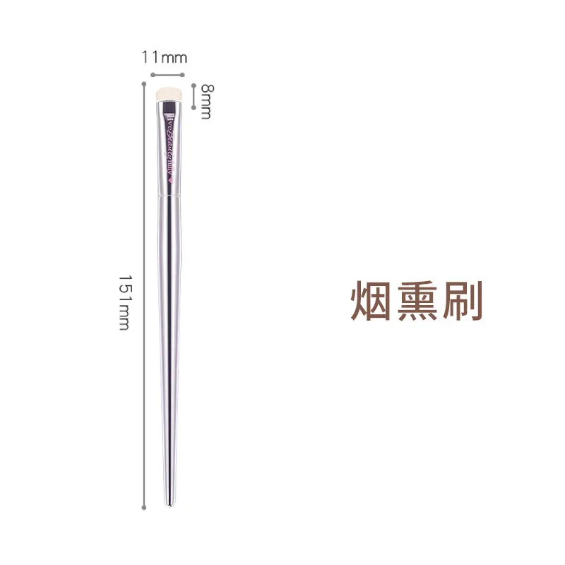 Silver High quality full functional Makeup brushes Foundation Powder Blusher Highlight Eyeshadow Flat eyebrow Make up brushes