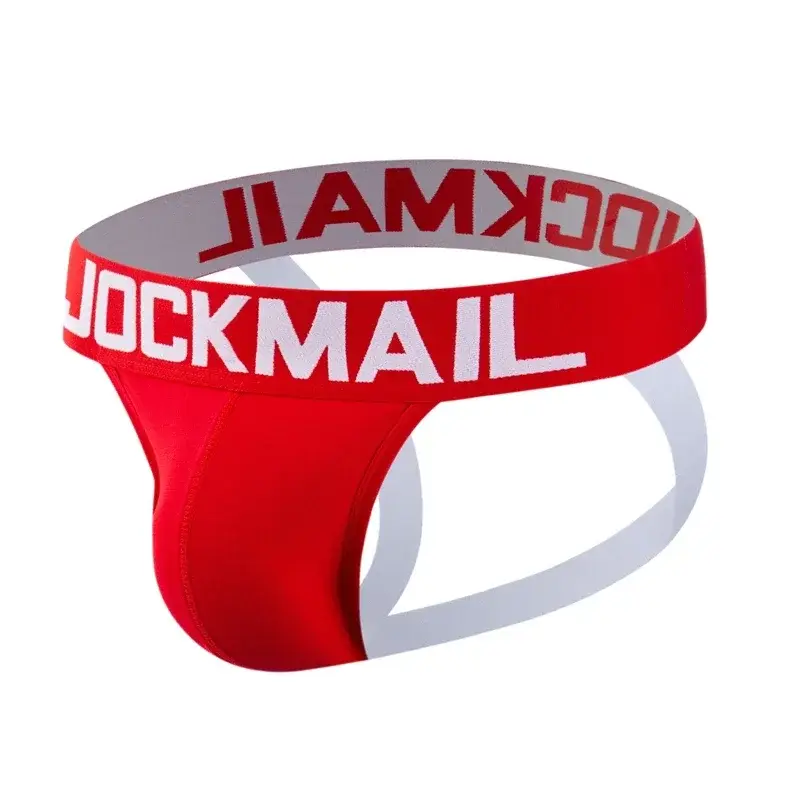 6PCS/Lot Fashion Breathable Cotton Mens Jockstrap Underpants G String Thongs Men Underwear Lingeries for Gay Calzoncillo Hombre