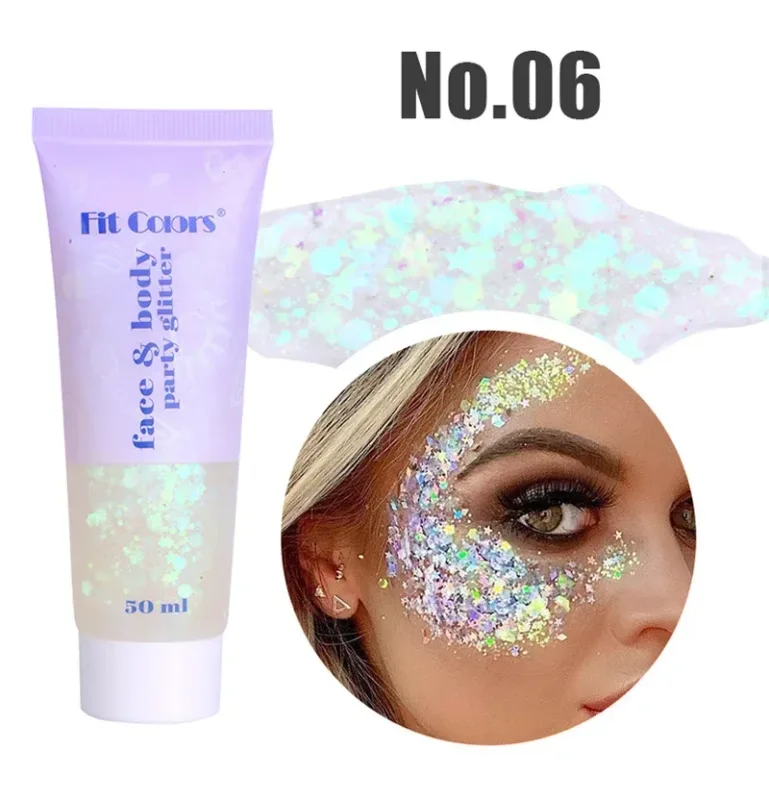 Eye Sequins Gel Mermaid Scale Face Body Lip Sequins Glitter Powder Eye Shadow Bright Polarized Dance Nail Decoration Makeup 50ML — image 11