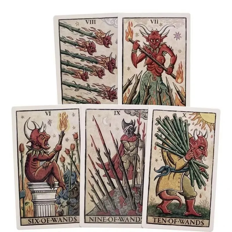 Trionfi della Luna Tarot 78 Card Deck with PDF Guidebook Fortune Telling Card Game Travel Cersion Reversed Chakra Planet Zodiac