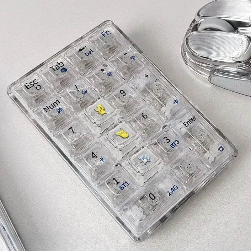 Teclado mecânico cruzado personalizado anime keycap único charmeleon blastoise eevee transparente dos desenhos animados keycap
