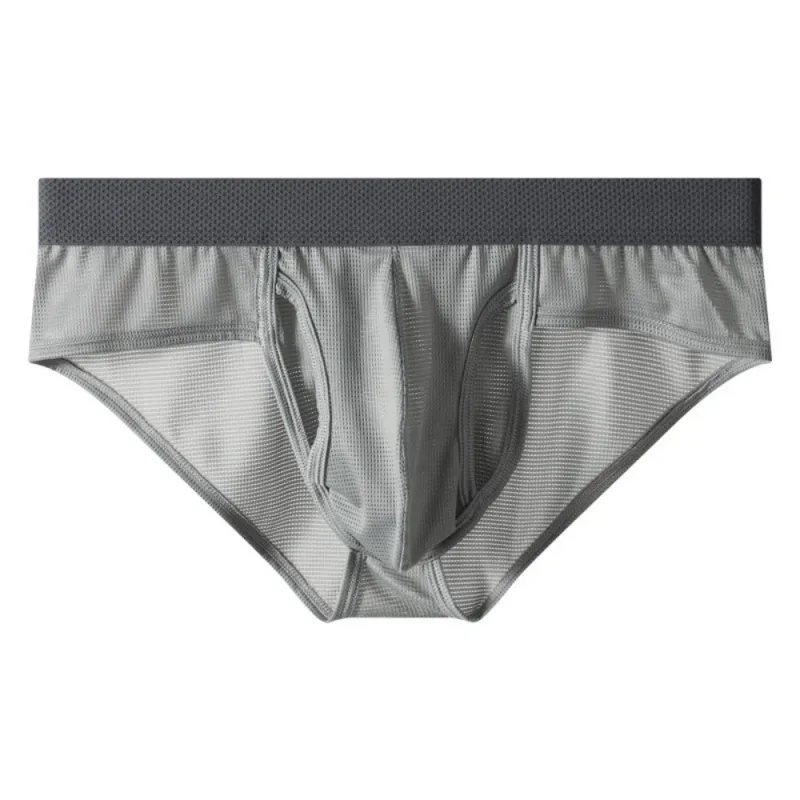 Cuecas finas de verão cuecas finas homens abertura lateral respirável calcinha de seda gelo emenda lingerie sem costura roupa interior masculina