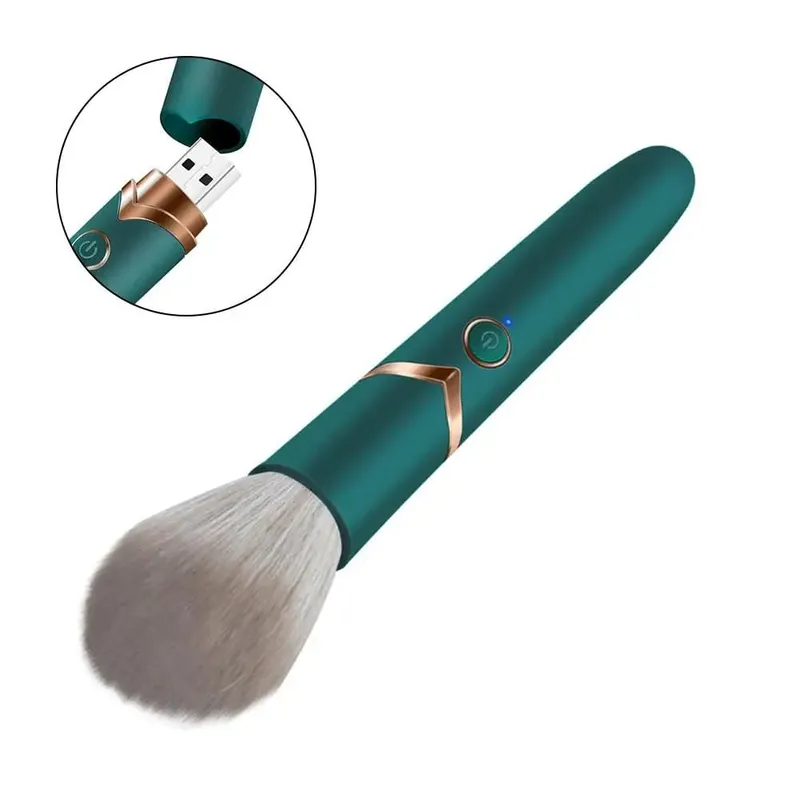 1pc 2 em 1 escova de fundação elétrica vibração pincel de maquiagem multi-função macio fofo portátil recarregável detalhe ferramentas de maquiagem — image 2