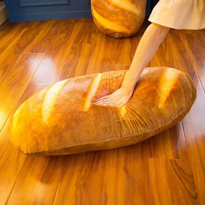 Simulação macia pão travesseiro almofada de pelúcia criativo francês baguette brinquedo de pelúcia longo nap esteira para casa sofá decoração — image 2