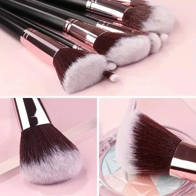 Conjunto de pincéis de maquiagem profissional, base corretivo, pó, sombra, blush, kabuki, mistura, ferramenta de beleza cosmética
