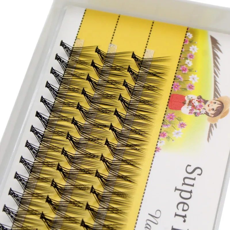 Super grupo novo l curvado vison cílios postiços 60 clusters lashtray maquiagem 20d extensões de cílios individuais feitos à mão cílios