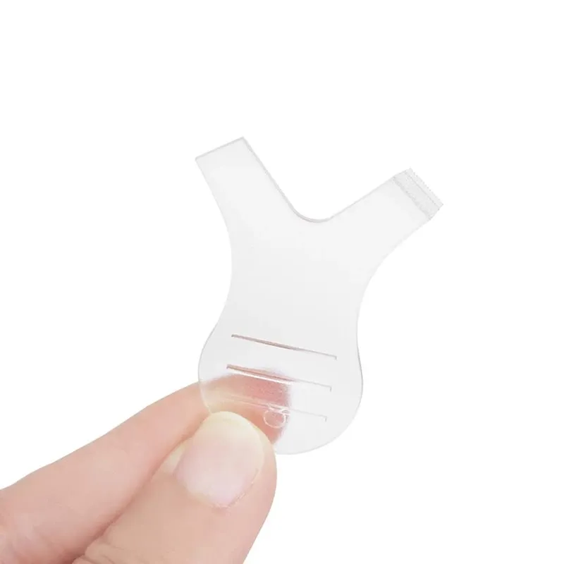Escova transparente em forma de y para levantar cílios, mini pente de plástico reutilizável, escova modeladora de cílios, acessório de ferramenta de escova modeladora 3D