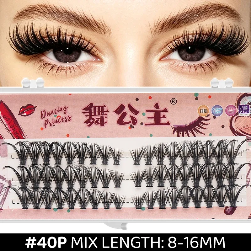 3 linhas diy grosso individual cluster extensões de chicote segmentado natural lash clusters estilo olho auto-enxerto cílios maquiagem