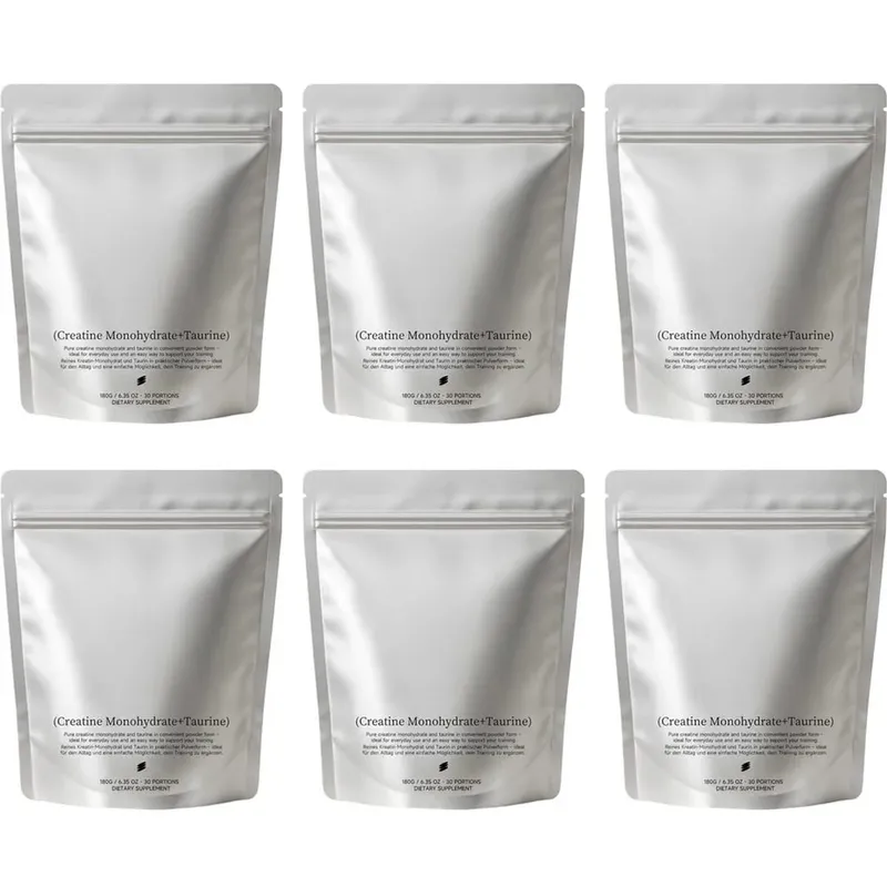 Suplemento de pó fino de taurina monohidratada de creatina, suporte diário para treinamento esportivo masculino e feminino, 180g, fornecimento para 30 dias
