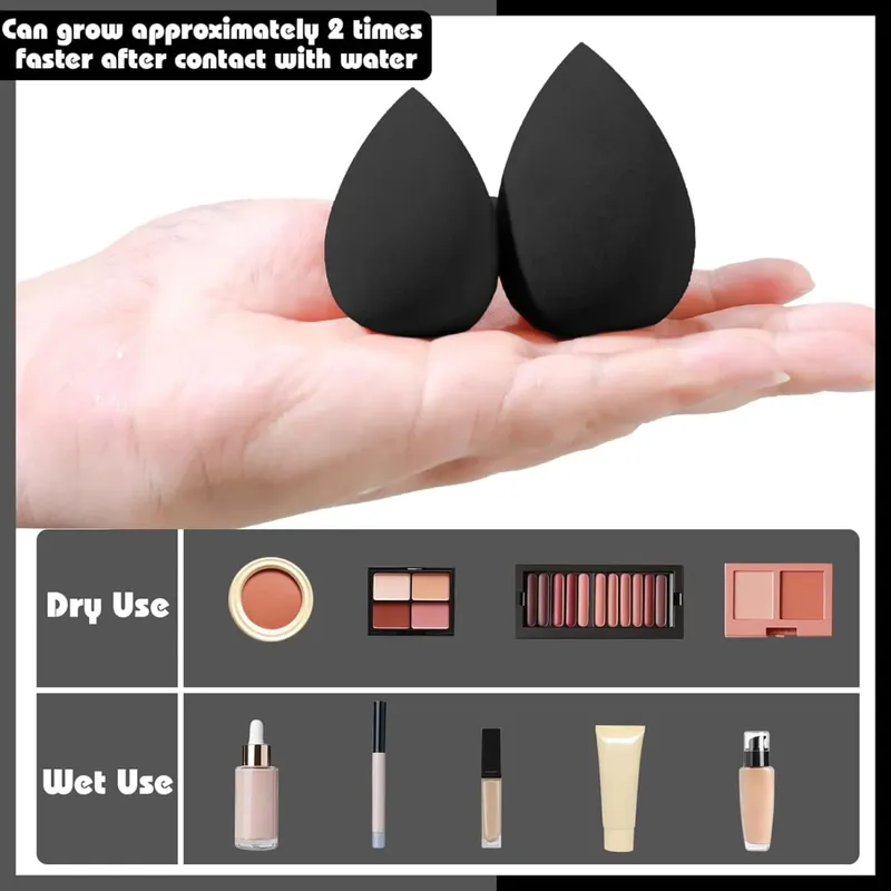 Conjunto de pincéis de maquiagem profissional, 16 peças, sombra, contorno, base, destaque, pó, mistura, esponja de maquiagem, pó