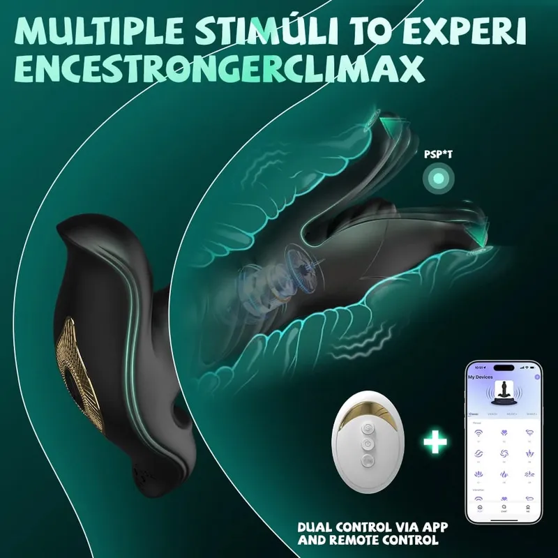 張力衝擊拍打推力肛門塞肛門振動器前列腺按摩器肛門玩具 APP 遠端雙控男士性玩具