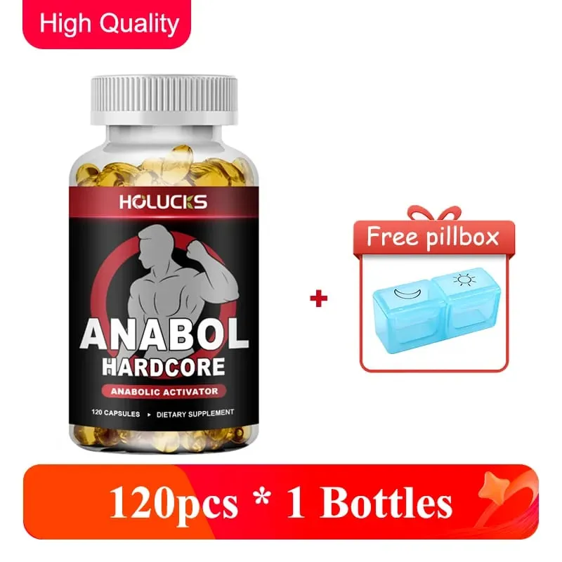 Suplemento anabólico masculino para construção muscular, aumenta o treino, energia, crescimento muscular e síntese de proteínas, equilibra os hormônios masculinos