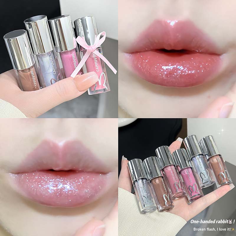 Marrom brilho labial esmalte duradouro brilho labial espelho de água brilho labial à prova dwaterproof água geléia plumping batom compõem hidratante matiz labial