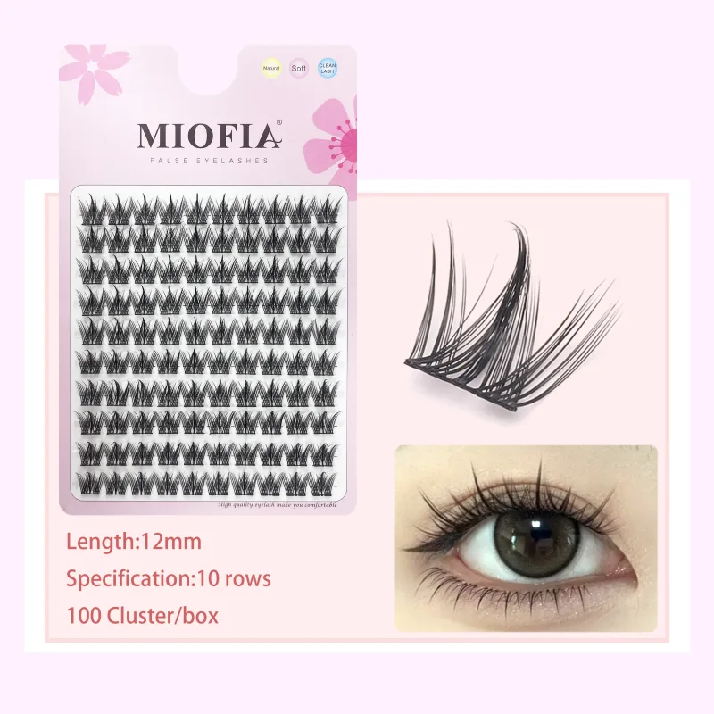 Cluster Lashes Natural Eyelash Extension Fluffy Fox Eye Lashes Mixed Tary Large Capacity Anime Lashes DIY Eyelash Cluster