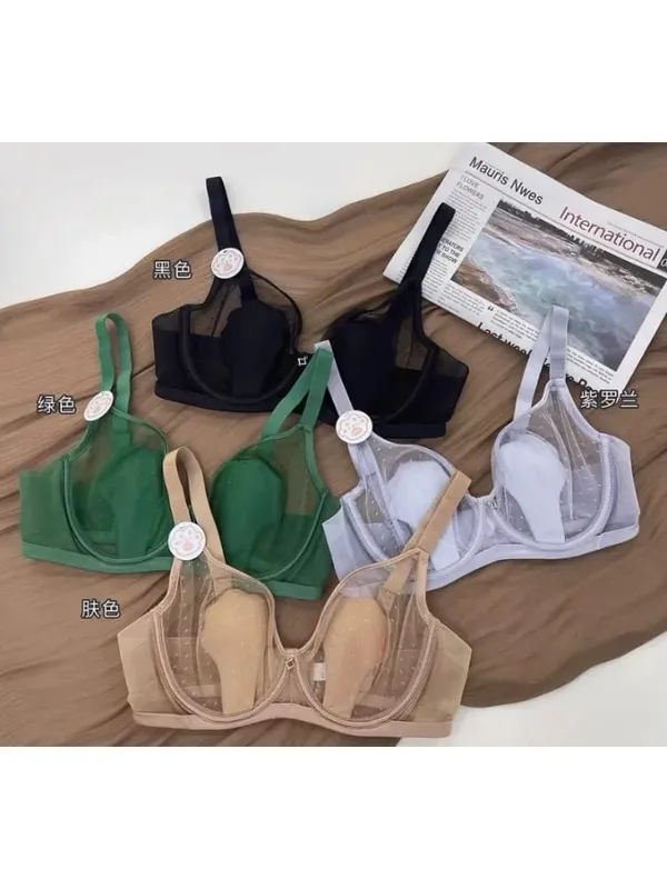 Sutiã minimizador sem fio para mulheres – Bralette ultrafino anti-queda, lingerie de verão respirável e sexy | Suporte de conforto