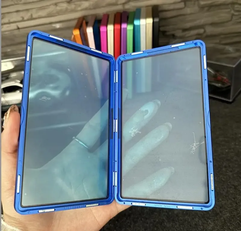Multicolor gradiente cor liga de alumínio cartão comercial proteger titular caixa de metal para 35pt psa cgc cartão graduado