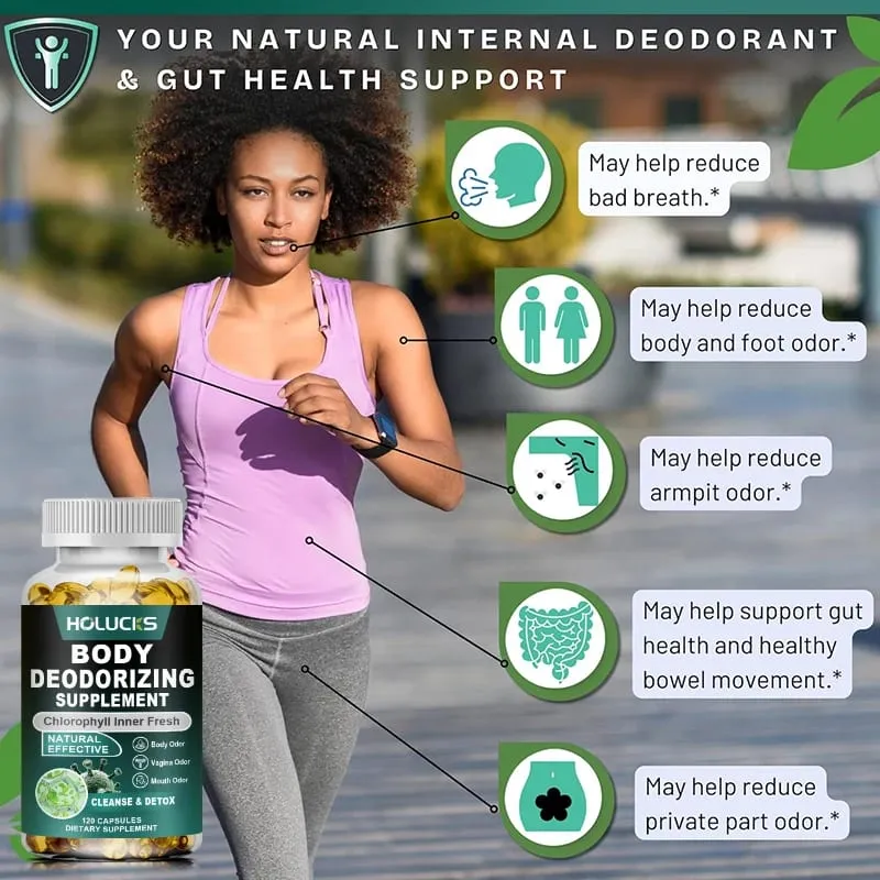 Cápsulas de clorofila natural suplementam desintoxicação interna e desodorante corporal para promover o bem-estar digestivo e da pele — image 4