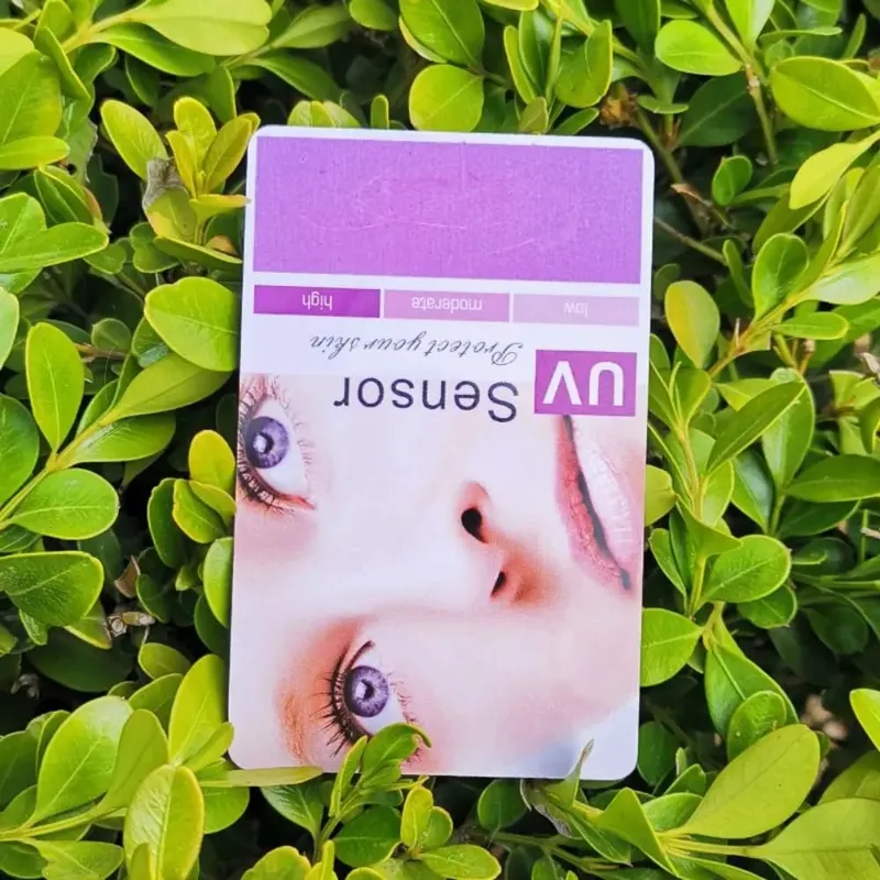 Fácil de usar cartão de teste uv ferramentas de análise de medição portátil cartão de teste uvb reutilizável fácil de ler cartão de sensor uv — image 1