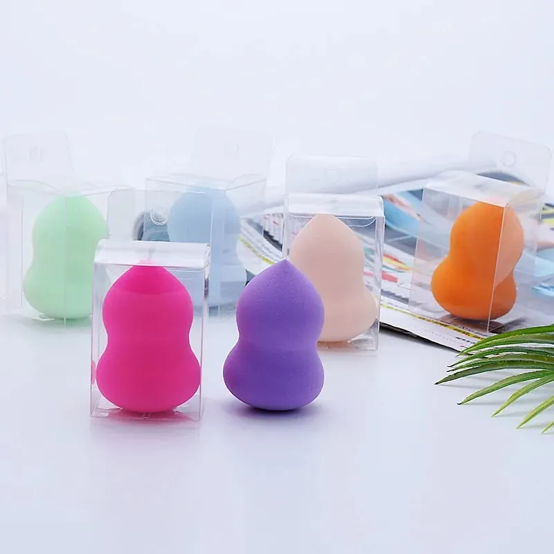 50 件訂製徽標柔軟非乳膠化妝海綿自有品牌粉底美容海綿多色化妝海綿 DIY
