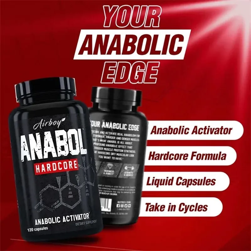 Anabol Hardcore Supplement - Helps Build Lean Firm High-quality Muscle Promoting Muscle Growth Recovery & Strength Enhancement