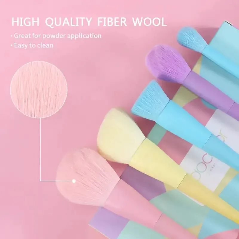 17 cores multi-cor pincéis de maquiagem macaron cor pincéis sombra fundação conjunto de pincéis de maquiagem colorido ferramentas de maquiagem conjunto completo