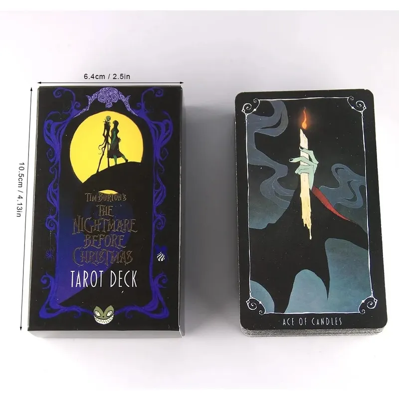 10.3*6cm fortuna pesadelo antes do natal taort sortilégio jogo de tabuleiro alta magia tarô deck rider waite — image 6
