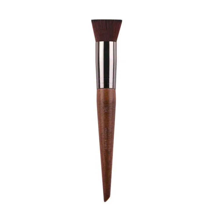 1pc mf pincéis de maquiagem de madeira natural macio pó fundação corretivo compõem escova blush sombra de cabelo sintético ferramentas de alta qualidade