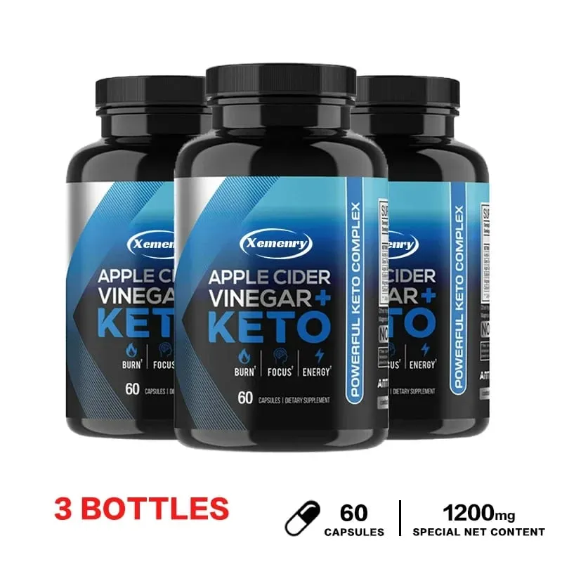 Keto Apple Cider Vinegar Capsule - Supports Appetite Metabolic Function Improves Digestion Enhances Satiety and Gluten-free