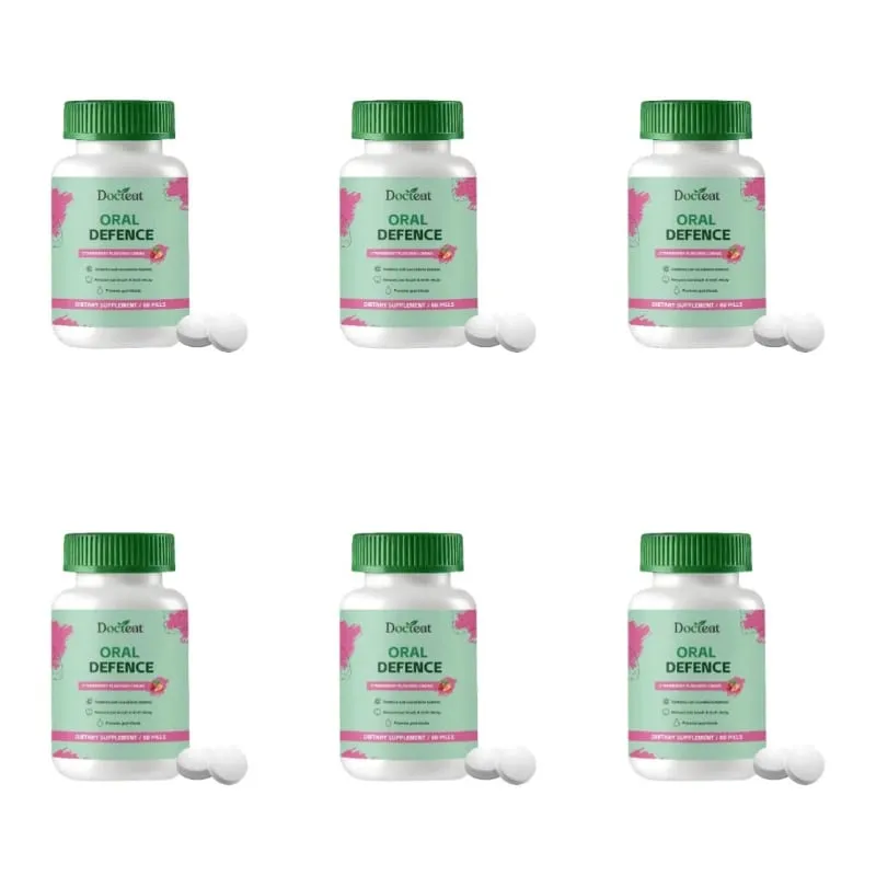 Oral Defence Chewable Tablets for Breath Freshness Support with Xylitol and Microcrystalline Hydroxyapatite for Adult 60 Pills