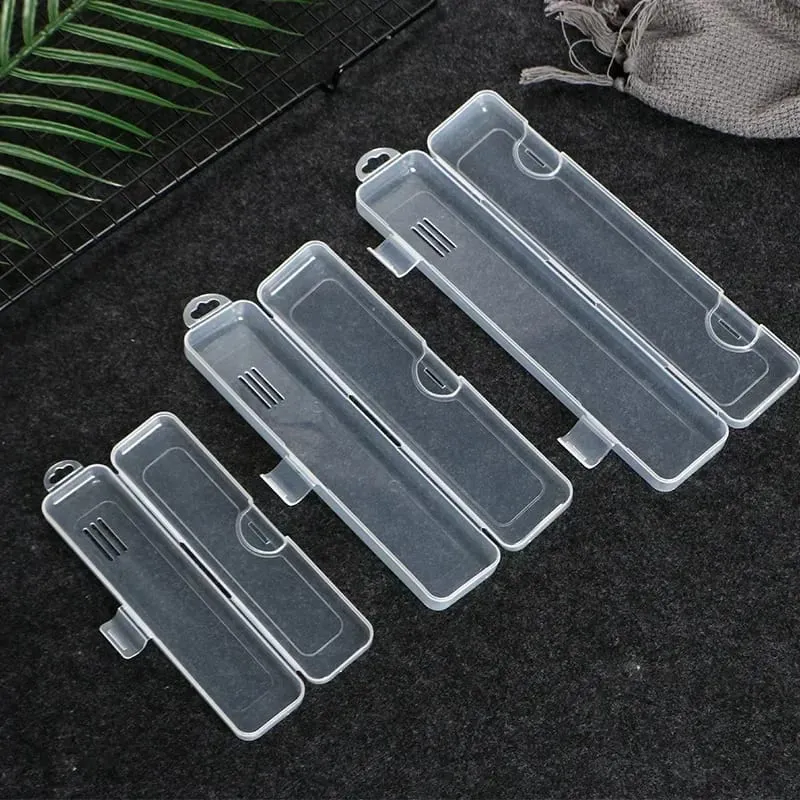 Organizador de pincel de maquiagem portátil, lápis de sobrancelha, pauzinhos, transparente com capa, caixa de armazenamento, acessórios de cozinha
