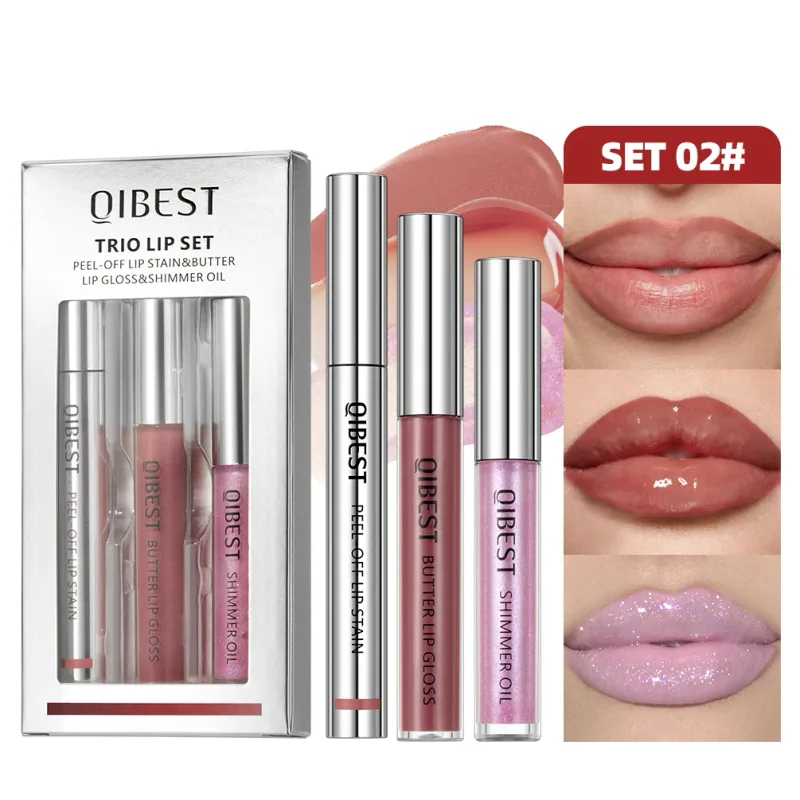 Multifunctional Makeup Sets Peel Off Lip Stain Tattoo Mirror Lipgloss Shimmer Lip Oil Lasting Cosmetics Lip Glaze Tint