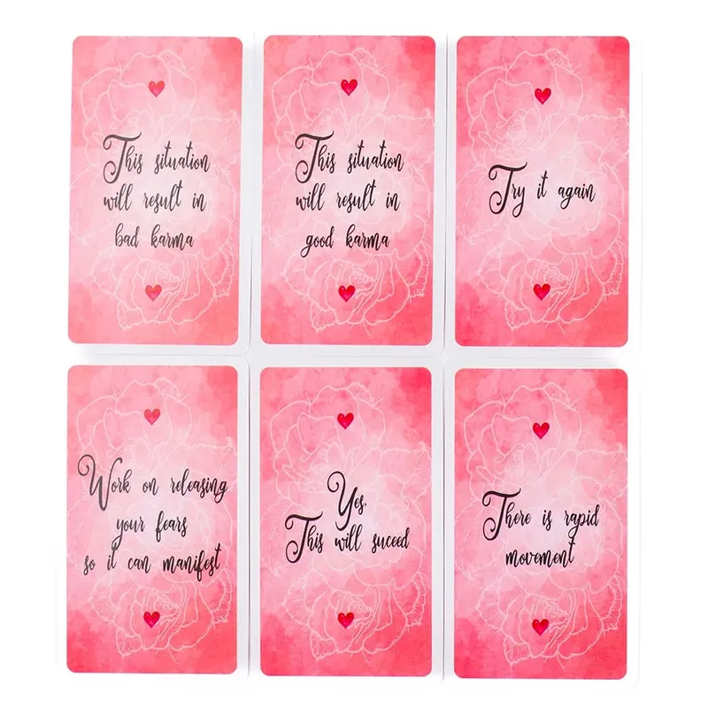 Spirit Secret Messages 68 Stück englische Version Oracle Divination Fate Game Deck Tarot Tisch Brettspiele Spielkarte 10,4 x 6,1 cm