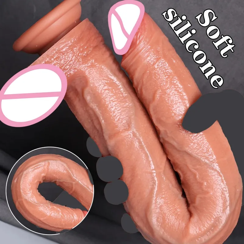 40cm longo vibrador realista forma de cobra única camada silicone pênis grande macio brinquedo sexo anal ventosa pau para mulher g-ponto orgas